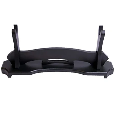 Imagen de BiJun Soporte de Espada, para Katana, exhibición Espada Samurai Montaje Wakizashi Tanto Madera Decorativo Espadas Negro (1 Nivel)