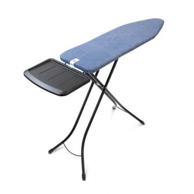 Imagen de Brabantia Mesa de Planchar B con Soporte Sólido Unidad Vapor Universal Ajustable para Diestros y Zurdos No se Desliza Araña Plegable Azul (Denim Blue) 124x38 cm