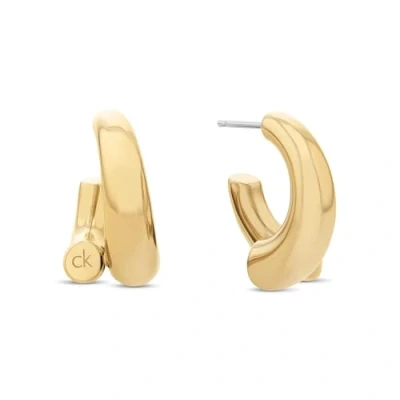 Imagen de Calvin Klein Spiral Pendientes goldcoloured, Mujer, Talla: One Size, Gold coloured