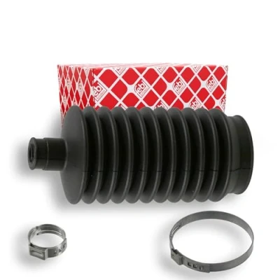 Imagen de FEBI BILSTEIN 12811 Juego de fuelle, dirección Caucho Eje delantero, izquierda con abrazaderas PEUGEOT: J5 Furgón, Camión plataforma/Chasis