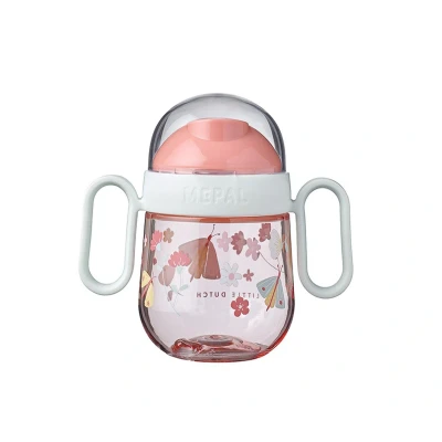 Imagen de Mepal taza anti derrames Flowers &amp; butterflies de aprendizaje para bebés apta el lavavajillas