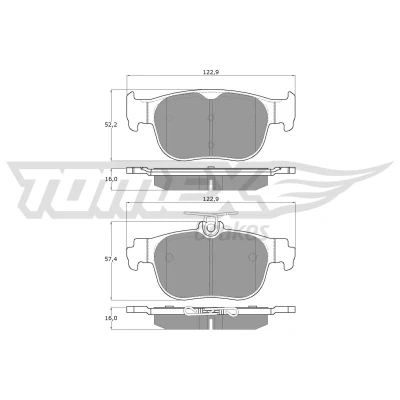 Imagen de TOMEX brakes TX 60 11 Juego de pastillas freno Eje trasero no preparado para indicador desgaste VOLKSWAGEN: Golf VIII Hatchback, Caddy V Kombi