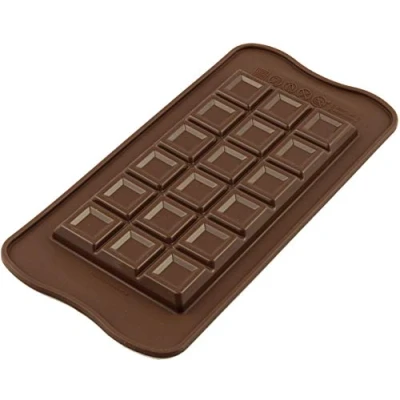 Imagen de silikomart SCG37 Molde de Silicona Tablette Choco Bar, marrón, 11,6 x 7,8 10 cm