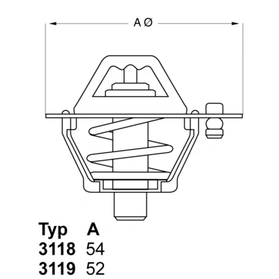 Imagen de WAHLER 3119.88 Termostato, refrigerante 88
