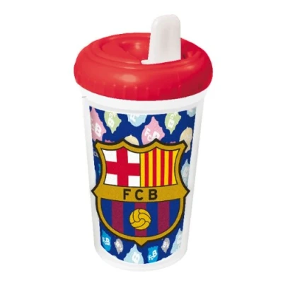 Imagen de F.C. Barcelona Vaso con tapa y bebedor, 14 x 8 cm (Seva 7109068)
