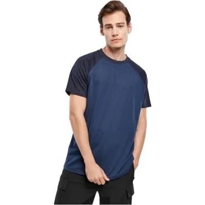 Imagen de Urban Classics Raglan Contrast Camiseta estampada, Hombre, Talla: Small, Darkblue