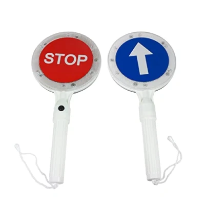 Imagen de EberSign Paleta LED Reversible de Obra Stop/Paso Mango Plástico