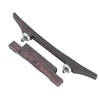 Imagen de Puente de Mandolina, Mandolina Cuerda Madera Palo Rosa Altura Ajustable Mandolin Bridge Ébano Instrumento Partes Refacción