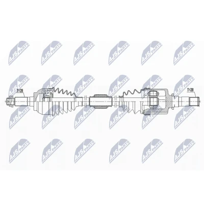 Imagen de NTY NPW MZ 062 Árbol de transmisión Eje delantero, izquierda 639 MAZDA: 5, 3 Hatchback