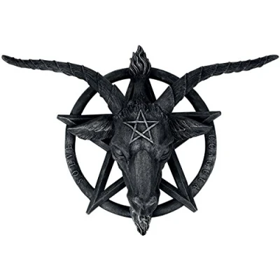 Imagen de Nemesis Now Wall Plaque 49cm Black Baphomet Placa de Pared (49 cm), Color Negro, 40 cm