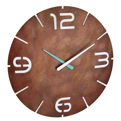 Imagen de TFA Dostmann Reloj de Pared analógico por Radio Contour, diseño, Aspecto Oxidado, diámetro 350 x Altura 35 mm