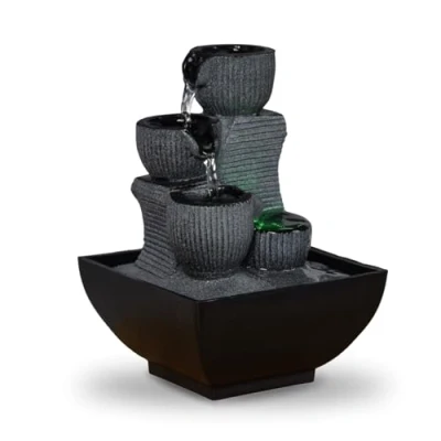 Imagen de Zen Light Kini Fuente de Interior con Bomba e iluminación LED, Resina, tamaño único