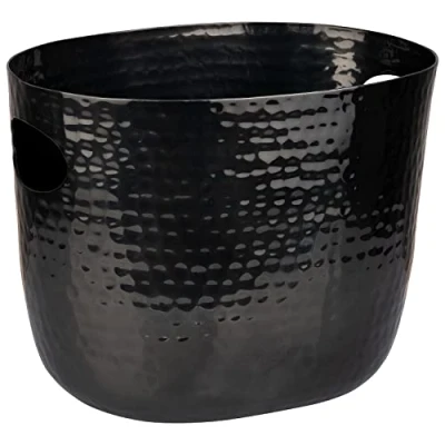 Imagen de APS 36109 LARGE Enfriador de vino y champán (aluminio, dos asas laterales, para 1 2 botellas, 25,5 x 19 20 cm), diseño metal