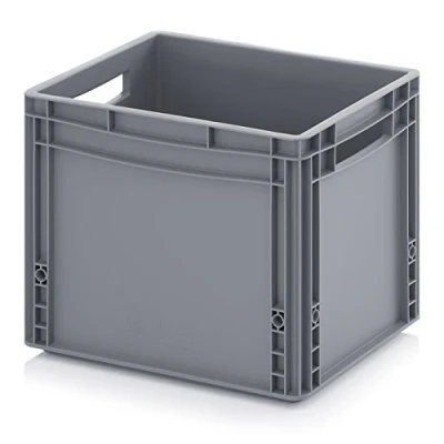 Imagen de Auer Eurobehälter EG 43/32 caja de plástico 40 x 30 32 cm, asas abiertas, almacenamiento litros, contenedor transporte apilable, comida,