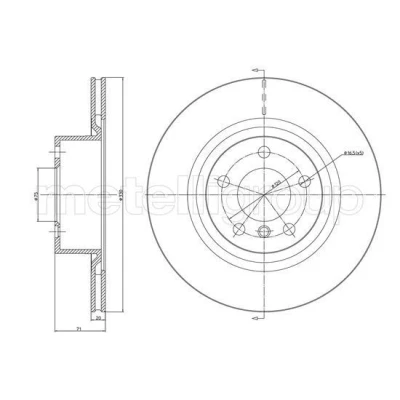 Imagen de Disco de freno METELLI 23 1261C