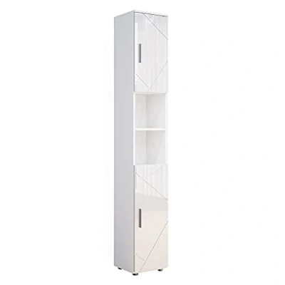 Imagen de Vicco Armario de baño Irma, Blanco Alto Brillo, 30 x 192 cm
