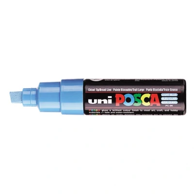 Imagen de uni ball 182653 Marcador POSCA con punta de cuña ancha azul claro