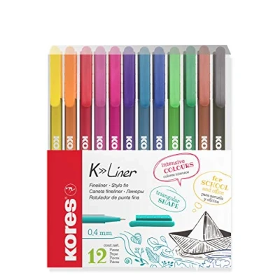 Imagen de Kores Feutre Fineliner &quot;K Liner&quot;, trace: 0,4 mm, etui de 12