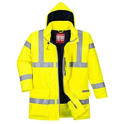 Imagen de Portwest Parka De Alta Visibilidad, Ignífuga Y Antiestática Bizflame Rain, Tamaño: 4XL, Color: Amarillo, S778YER4XL