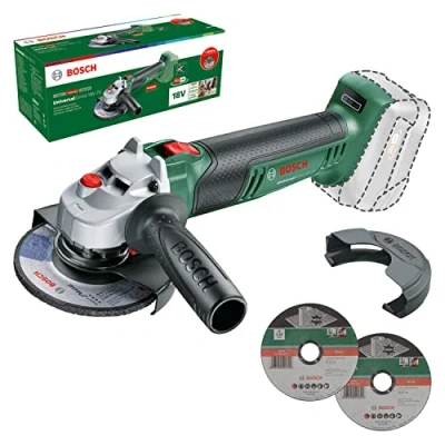 Imagen de Bosch Amoladora Pequeña a Batería UniversalGrind 18V 75, para Amolar, Cortar, Cepillar y Lijar Varios Materiales, Sistema de 18 Voltios, 115mm 125mm Diámetro, sin Batería, Edición Amazon