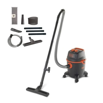 Imagen de BLACK+DECKER Aspirador multiuso BXVC20PTE de sólidos y líquidos con toma para herramientas eléctricas integrada (1200 W, 20 L)