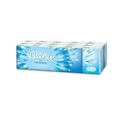 Imagen de Kleenex Original Les 15 paquetes de 9 pañuelos Lote 4 unidades Se venden en lotes