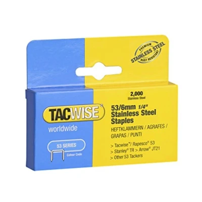 Imagen de Tacwise 1268 Grapas en Acero Inoxidable de Tipo 53 / 6 mm, Paquete 2.000