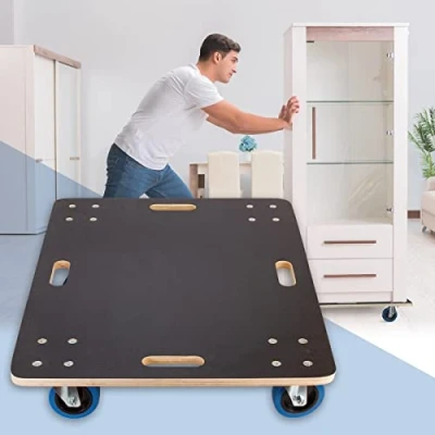 Imagen de ECD Germany Rodillo Transporte de Muebles 60x80cm Carga hasta 800kg Tabla Roller Serigrafía/Ruedas PP Monopatín con 4X Ruedas Placa Carretilla Platforma para Mundanzas y Translado Maquinaria