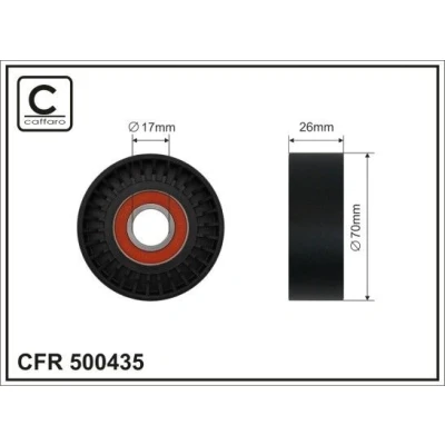 Imagen de Rodillo tensor, correa auxiliar CAFFARO 500435