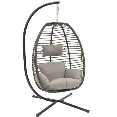 Imagen de Vivere Nest Hanging Chair with Stand IN Moonstone