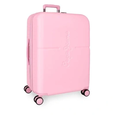 Imagen de Pepe Jeans Highlight Maleta Mediana Rosa 48x70x28 cms Rígida ABS Cierre TSA Integrado 79L 3,22 kgs 4 Ruedas Dobles by Joumma Bags