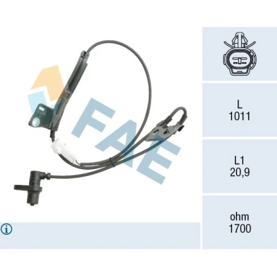 Imagen de FAE 78561 Sensor de ABS inductivo 2 1011 TOYOTA: Corolla Verso, IX Hatchback