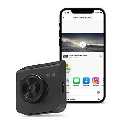 Imagen de 70mai cámara de salpicadero A400, Gris 2K QHD, LCD IPS 2 Pulgadas, Inteligente WiFi integrada para Coche, Monitor estacionamiento, Campo visión Gran Angular 145, Nocturna