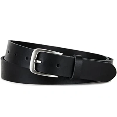 Imagen de Frentree Cinturón de cuero Made in Germany, para hombres y mujeres, ancho 3 cm, negro