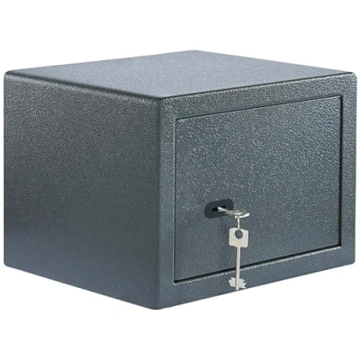 Imagen de BURG WÄCHTER Caja fuerte para muebles con llave, incluye estante, fijación a la pared y al suelo, 20,6 L, 12,7 kg, Pure Safe PS 120 K, antracita