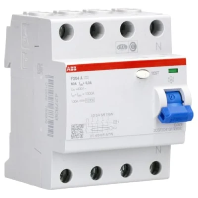 Imagen de ABB F204A 63 / 0,3 interruptor de seguridad RCD, 4 polos