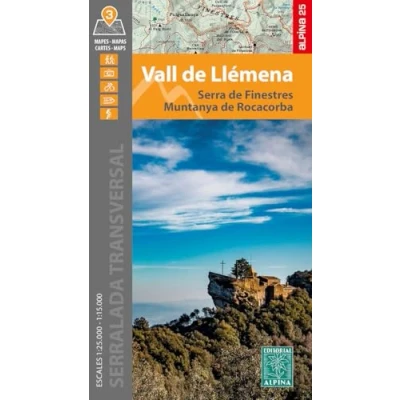 Imagen de Mapa Vall De Llemena Serra Finestres, Muntanya Rocacorba: 1:25000