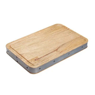 Imagen de KitchenCraft Tabla de cortar madera hecha a mano, 48 x 32 5 cm, 19&quot; 12.5&quot; 2&quot; Rectangular