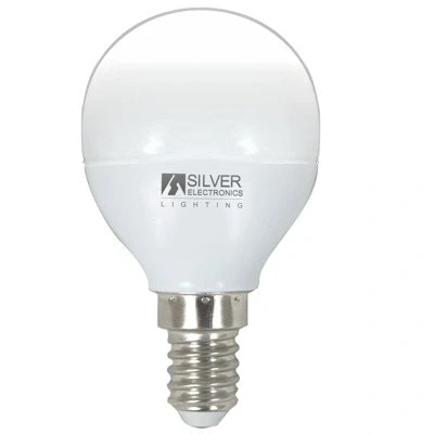 Imagen de Silver Electronics 960214 Lampara ceramica LED esferica E14 4,5W L.Calid