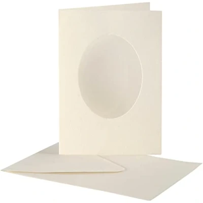 Imagen de Creativ Company 23722 Juego de 10 tarjetas con paspartú, color blanco