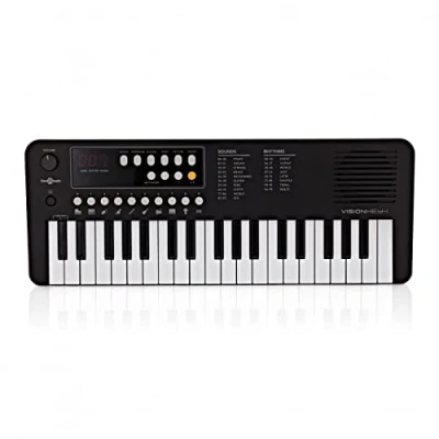 Imagen de VISIONKEY 1 Mini teclado piano eléctrico portátil de 37 teclas para niños y principiantes, USB C
