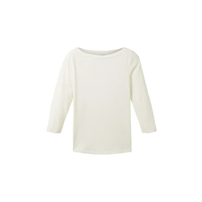 Imagen de TOM Tailor MIT Uboot Ausschnitt Camiseta de manga larga, Mujer, Talla: 3XL, Whisper white