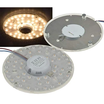 Imagen de Módulo LED anular con soporte magnético 24W Ø18cm 2680 lumen 230V juego de conversión lámpara para lámparas techo listo conectar 3000k / blanco cálido
