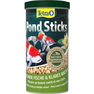 Imagen de Tetra Pond Sticks, Alimento para peces de estanque, sanos y agua clara en el estanque del jardín, 1 L
