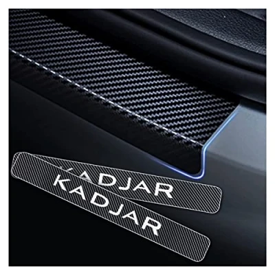 Imagen de Protector Umbral Puerta Coche para Ren ault KADJAR 4pcs De Automóvil Fibra Carbono Pegatina Anti pateada Protección contra Rasguños