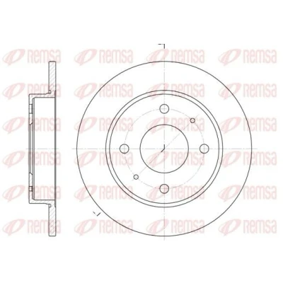 Imagen de REMSA 6879.00 Disco de freno Eje trasero 249,9, 249,9 10 4 macizo MITSUBISHI: Colt 6, VI CZC Cabrio, SMART: Forfour I