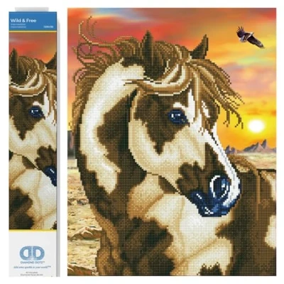 Imagen de DIAMOND DOTZ Intermediate, DD9 Pintura, Kit para Principiantes, Lona, Salvaje y Libre, 35.5 cm x 45.7cm