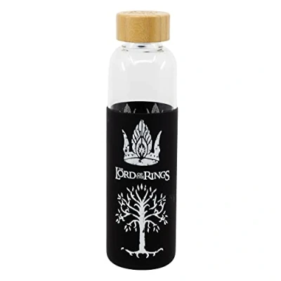 Imagen de Stor BOTELLA DE CRISTAL CON FUNDA SILICONA 585 ML LORD OF THE RINGS BLACK FOREST YOUNG ADULT