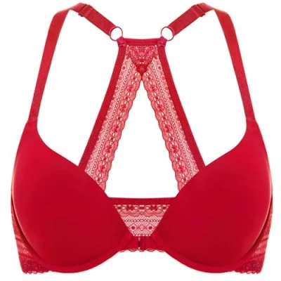 Imagen de DOBREVA Sujetador Invisible Push Up con Aros Relleno para Mujer Lápiz Labial 90B
