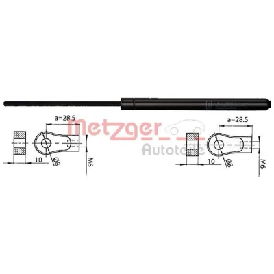 Imagen de METZGER 2110405 Muelle Neumático Capó de Motor 310 AUDI: A4 B5 Berlina, Avant
